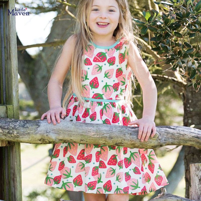 Váy bé gái Little Maven chính hãng cho bé 2 tuổi đến 7 tuổi, mã QIN-L33