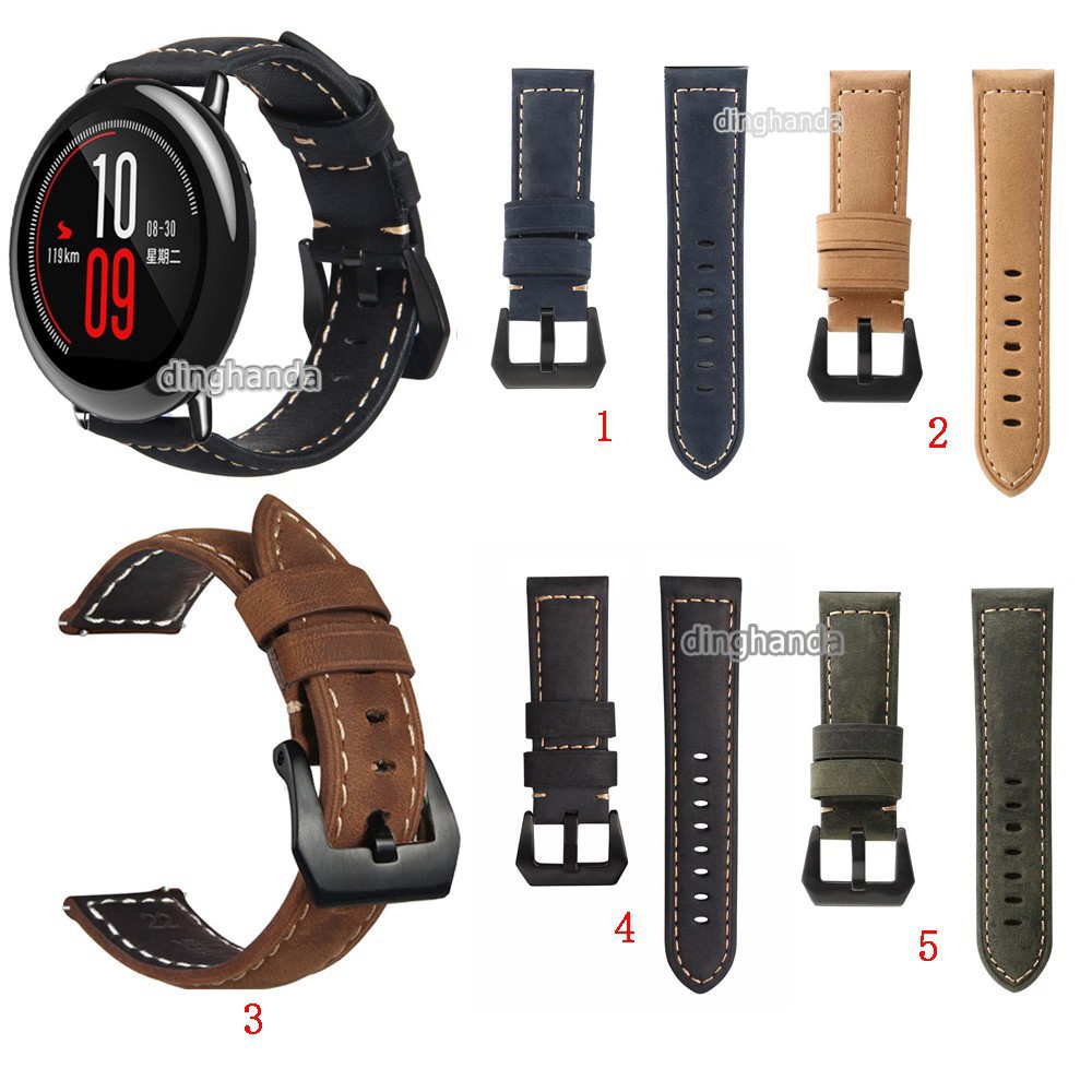 Crazy Horse Soft Genuine Leather Strap Band for Huami Amazfit Pace