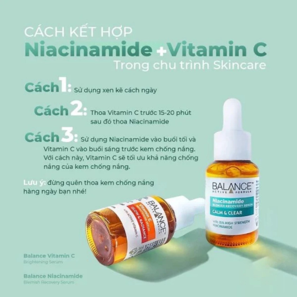 Serum Balance Vitamin C Dưỡng Trắng, Cấp Nước, Nâng Cơ, Giảm Mụn, Bổ Sung Collagen, Phục Hồi Da, Ngừa Lão Hóa 30ml