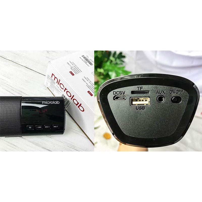 Loa bluetooth Microlab MS212 (Bluetooth, FM, Thẻ nhớ, USB, AUX, Pin sạc 8 tiếng)