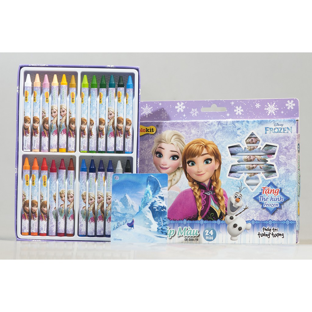 BÚT SÁP MÀU COLOKIT Nhân Vật Hoạt Hình ELSA (FROZEN) 24 Màu