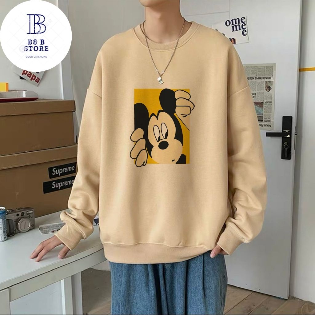 ÁO SWEATER IN CHUỘT CỰC ĐẸP FORM NAM VÀ NỮ