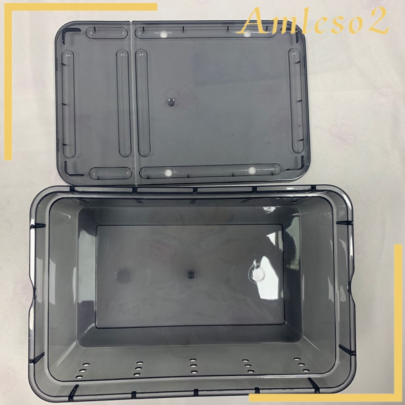 Plastic Box Insect Reptile Transport Breeding Live Worms Food Feeding Box