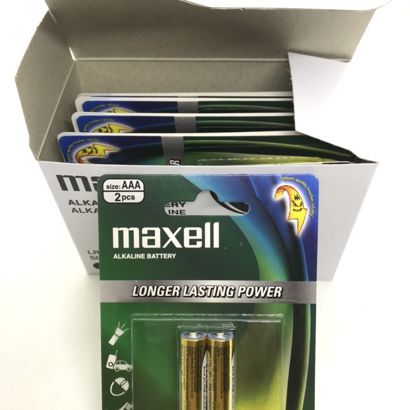 Vĩ 2 Viên pin MAXELL 2A (AA)/ 3A(AAA) ALKALINE 1,5V dùng cho máy đo huyết áp, đồng hồ treo tường, đồ chơi