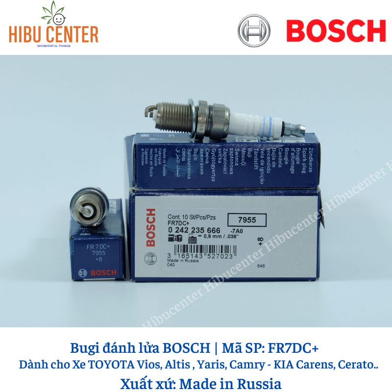 Bugi Chân Ngắn BOSCH Fr7dc+ | Bugi Đánh Lửa Dành Cho Xe Vios, Altis, Camry, Cerato, Mazda 626/323, Hyundai Tucson ...