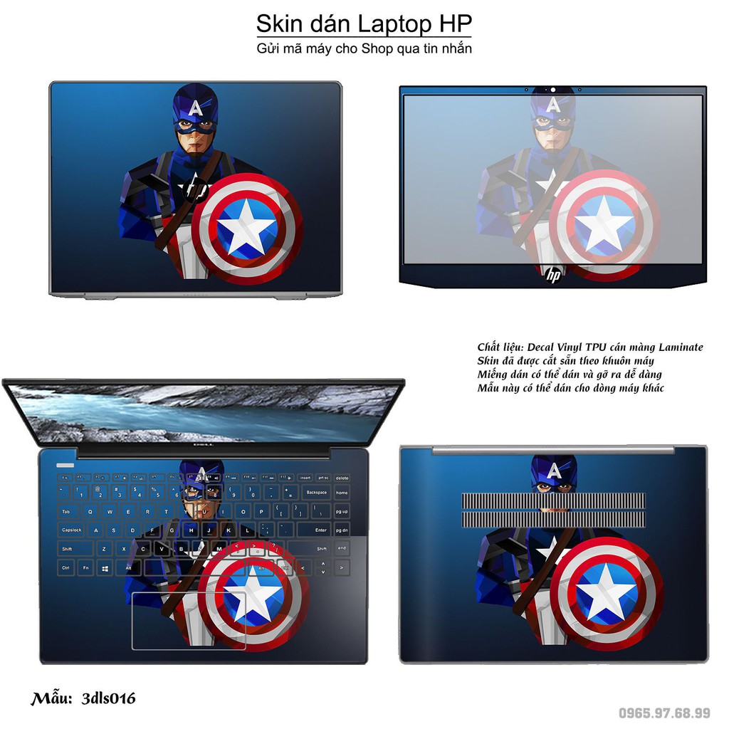 Skin dán Laptop HP in hình 3D Abstract (inbox mã máy cho Shop)