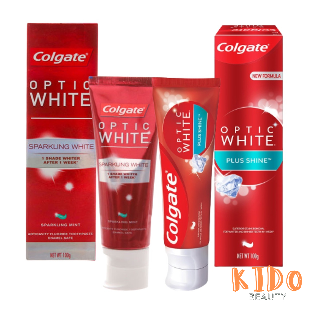 Kem đánh răng trắng sáng Colgate Optic White Plus Shine | Sparkling White 100g