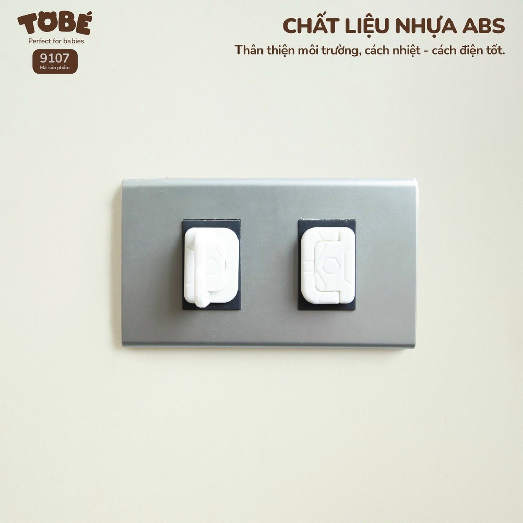 Bộ Nút Bịt Ổ Điện TOBÉ Chống Giật 2 Chân Cao Cấp Nhỏ Gọn Chắc Chắn Bảo Vệ An Toàn Cho