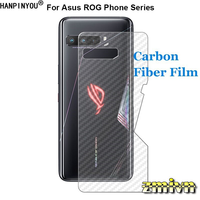 Dán Carbon mặt lưng Asus Rog Phone 5 / Rog Phone 5 pro  Rog Phone 2 Rog Phone 3 chống bám vân tay