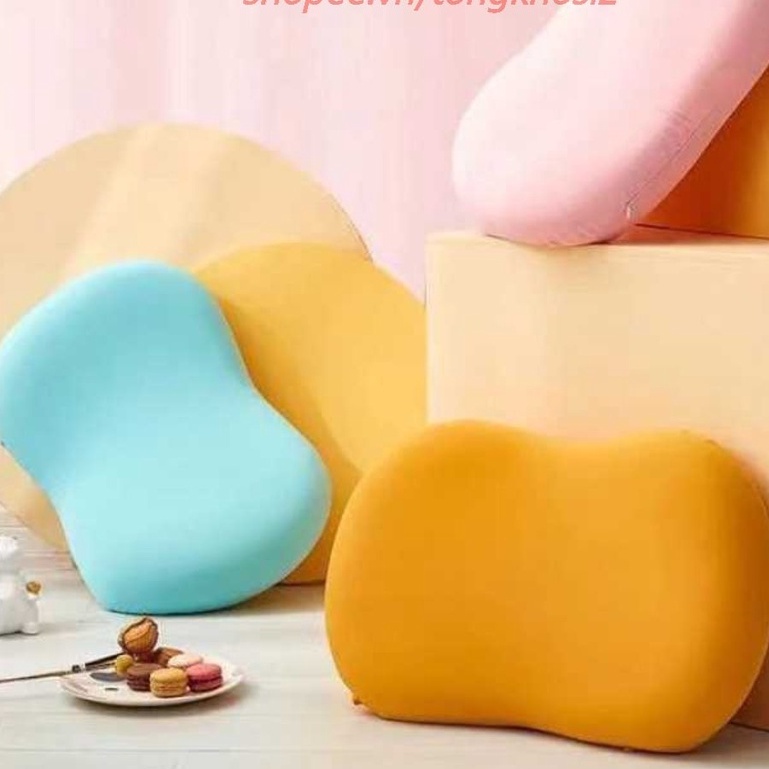 Gối Cao Su Non Chống Ngáy Chống Đau Mỏi Vai Gáy Mềm Mại Êm Ái - Cao Su TỰ NHIÊN kích thước 35x55 - #goicaosunon