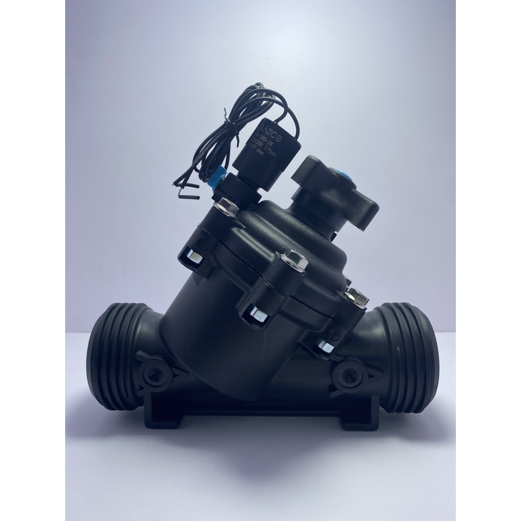 Van điện từ phi 60 24vdc lưu lượng nước 60m3/h, van điện từ ngoài trời LAZICO VT60T