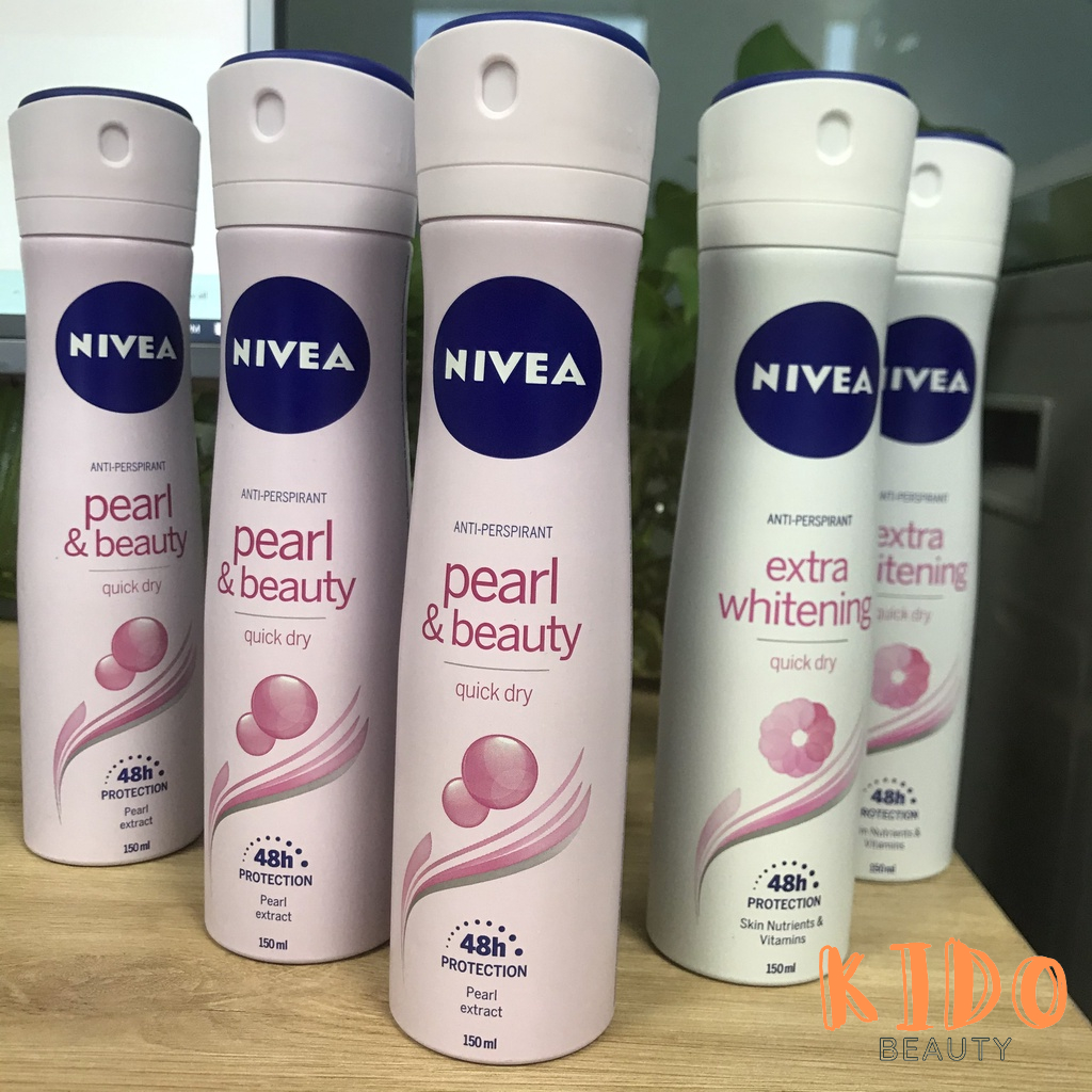 Xịt Ngăn Mùi Cho Nữ NIVEA 150ml - Xịt khử mùi toàn thân nữ Nivea