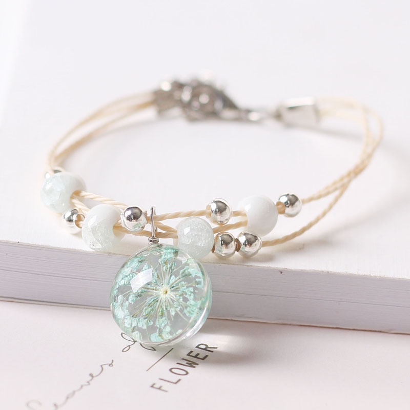 Vòng Tay Mặt Hoa Sứ Thiết Kế Đơn Giản Sáng Tạo Cho Nữ | BigBuy360 - bigbuy360.vn