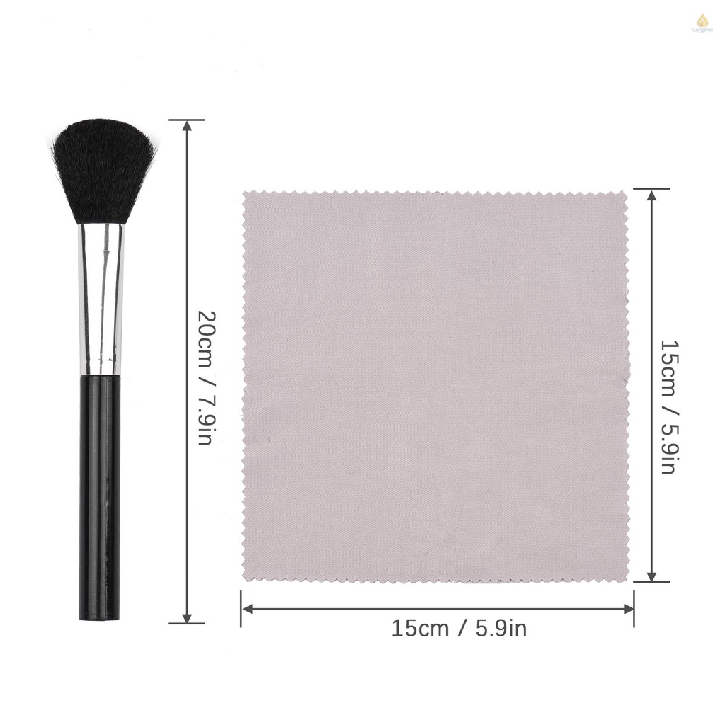 Bộ Dụng Cụ Vệ Sinh Máy Ảnh 3 Trong 1 Gồm Găng Tay + 1 Cặp Bàn Chải Lens + 1 Khăn Lau Cho DSLR