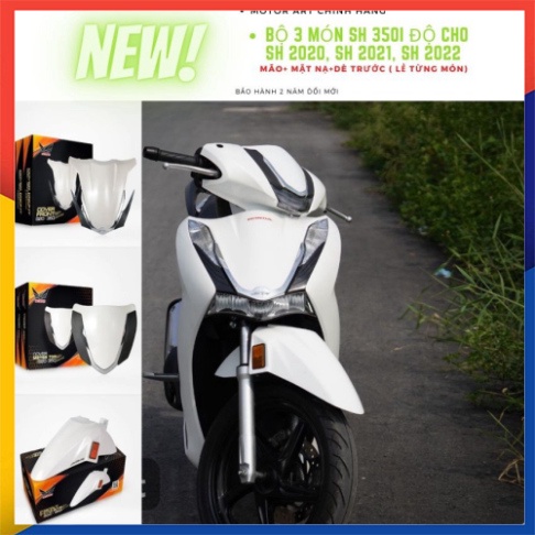 Combo 3 Món SH 350i Cho SH 2020, SH 2021, SH 2022 Chính Hãng MOTORART ( Mão 350i, Mặt Nạ 350i, Dè 350i -full 3 món)