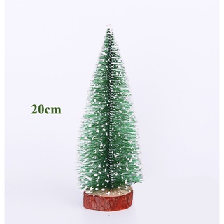 Cây thông mini để bàn đế gỗ 15cm -20cm- 25cm