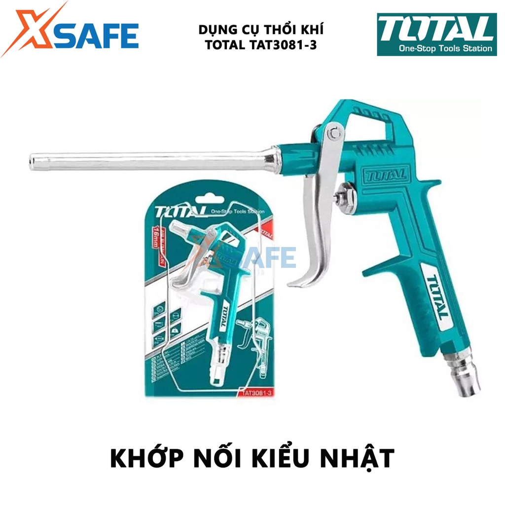 Dụng cụ thổi khí TOTAL TAT3081-3 Súng xịt thổi khí, chiều dài ống khí 80mm, khớp nối kiểu Nhật Bản - Chính hãng [XSAFE]