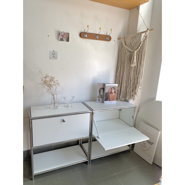 Kệ gỗ phối inox 🤍