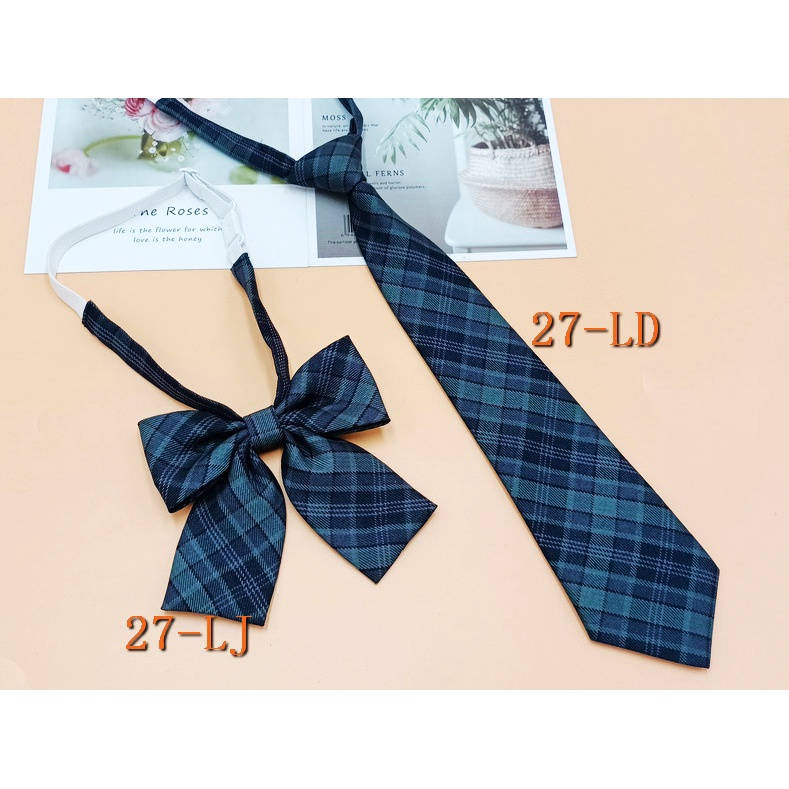 Cà Vạt Đồng Phục Học Sinh Kẻ Sọc Caro Dáng Rộng Có Khóa Kéo 24 Giờ Cho Nam Nữ