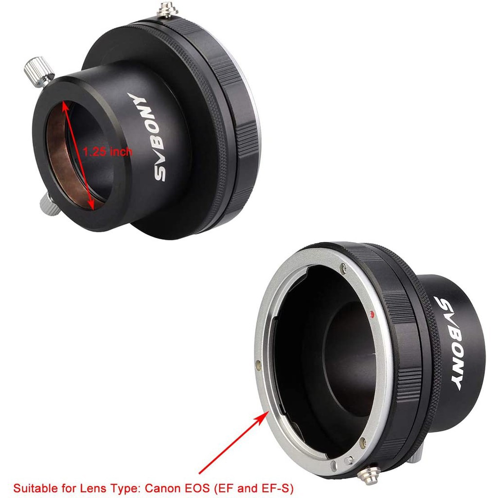 Thị kính SVBONY SV149 chuyển đổi ống kính máy ảnh Canon DSLR sang thị kính 1.25 inch dùng cho chụp ảnh