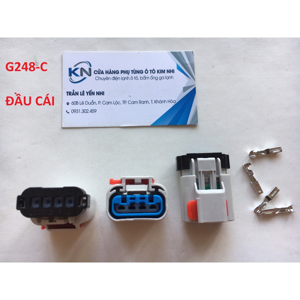 G248-Giắc cắm kết nối cảm biến Ford 4P 4 lỗ 2.8mm màu kem