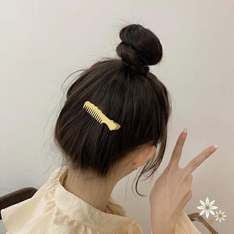 Kẹp Tóc Hình Lược Nhỏ Màu Kẹo Sáng Tạo Thời Trang Hàn Quốc Cho Nữ