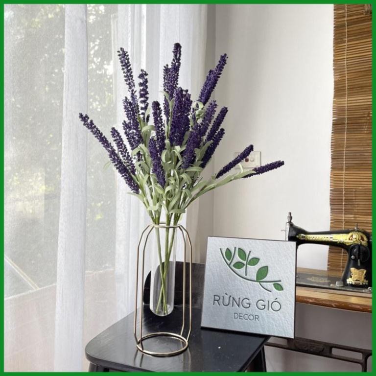 [HOA LỤA NHÂN TẠO] Cành lavender trang trí - Hoa lụa lavender trang trí nhà cửa ( giá bán 1 cành)