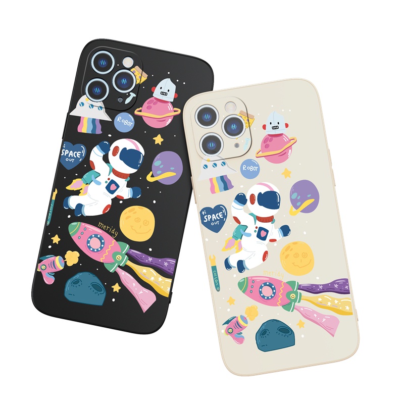 Ốp lưng iphone Ốp điện thoại silicon dẻo Suntaiho phi hành gia cho iPhone 13 12 11 Pro Max X XR Xs Max 7 8 Plus 12mini 13mini
