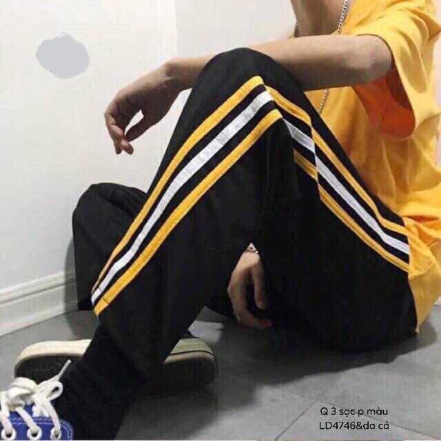 Quần ba sọc phối màu -LD