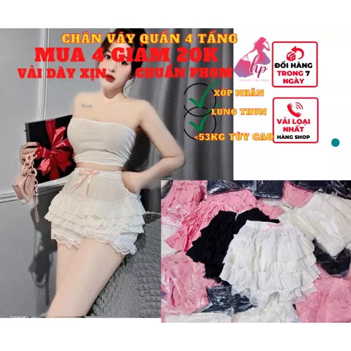 Chân váy nữ kiểu quần xếp ly 4 phối ren xốp nhăn phong cách hàn quốc thời trang nữ- mã CV101