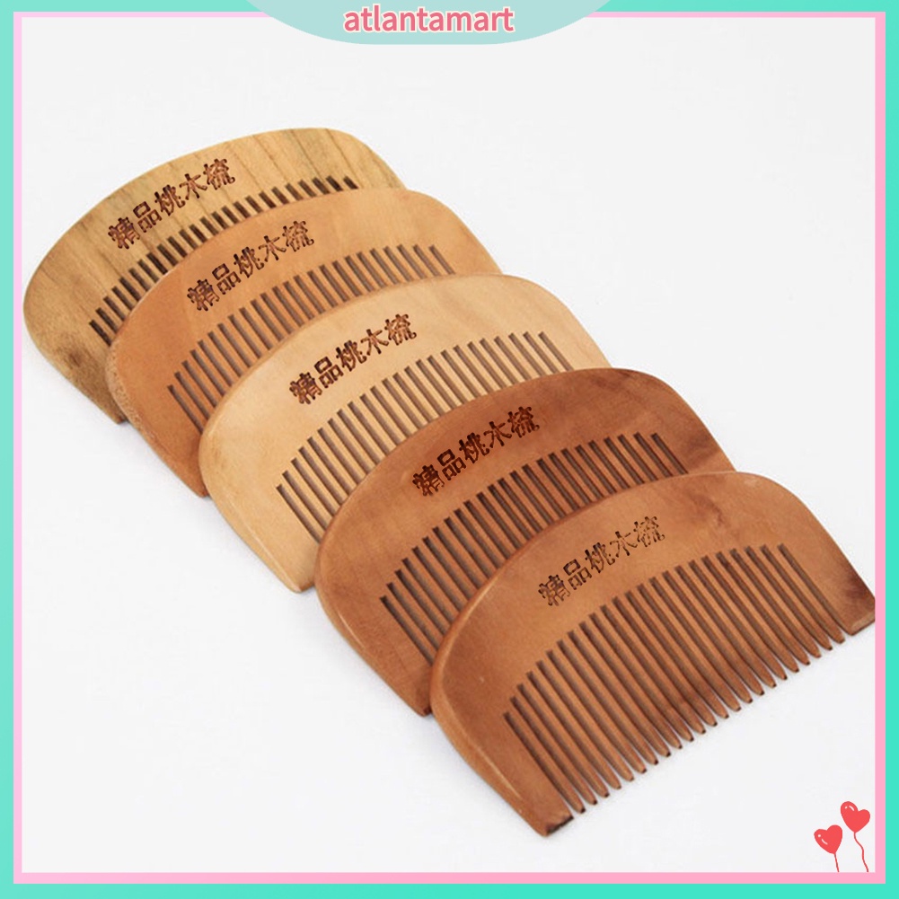 [Hàng mới về] Lược chải tóc bằng gỗ đào tự nhiên chống tĩnh điện chăm sóc sức khỏe