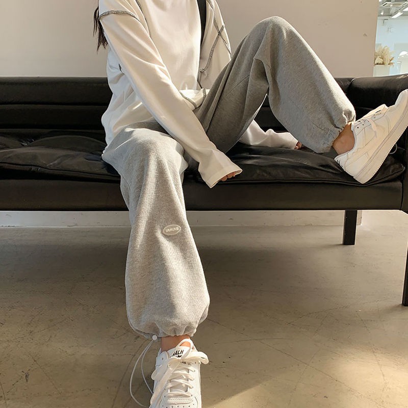 Quần Thể Thao Nữ Lưng Cao Ống Rộng Thời Trang 2021