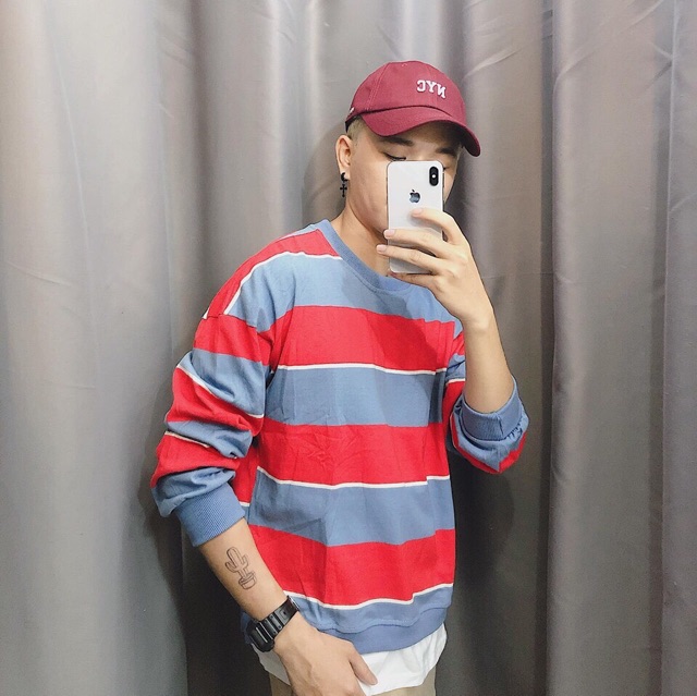 Áo sweater mix layer ( hàg QC, chất siêu đẹp) size M L XL