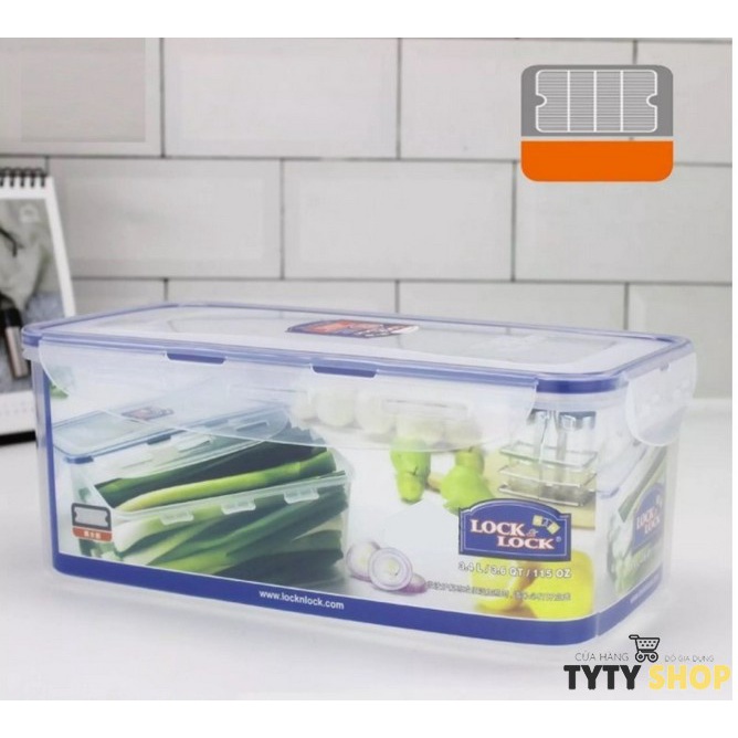 Hộp bảo quản Lock&Lock Classic 3.4L có vĩ tách nước chống thấm ngược HPL848