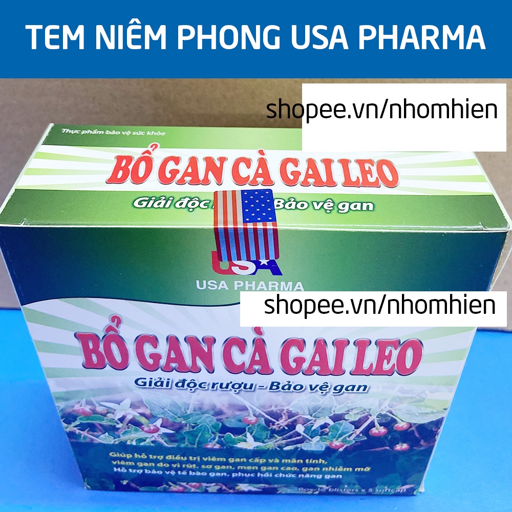 Bổ Gan Cà Gai Leo nhuận gan, lợi mật, giải độc gan, bảo vệ gan - 60 viên
