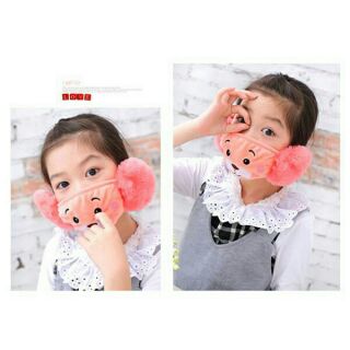 Khẩu trang hình thú cho bé có bịt tai