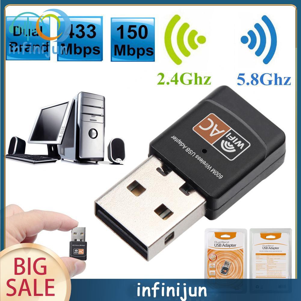Usb Wifi 600mbps 2.4g/5g Hz 802.11ac | BigBuy360 - bigbuy360.vn