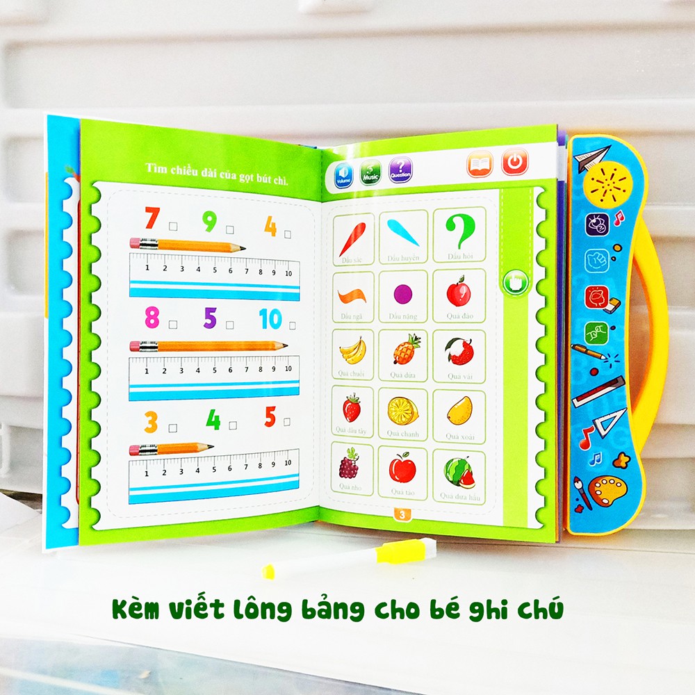 Sách điện tử quý song ngữ anh việt cho trẻ em tặng bút kèm pin bảo hành