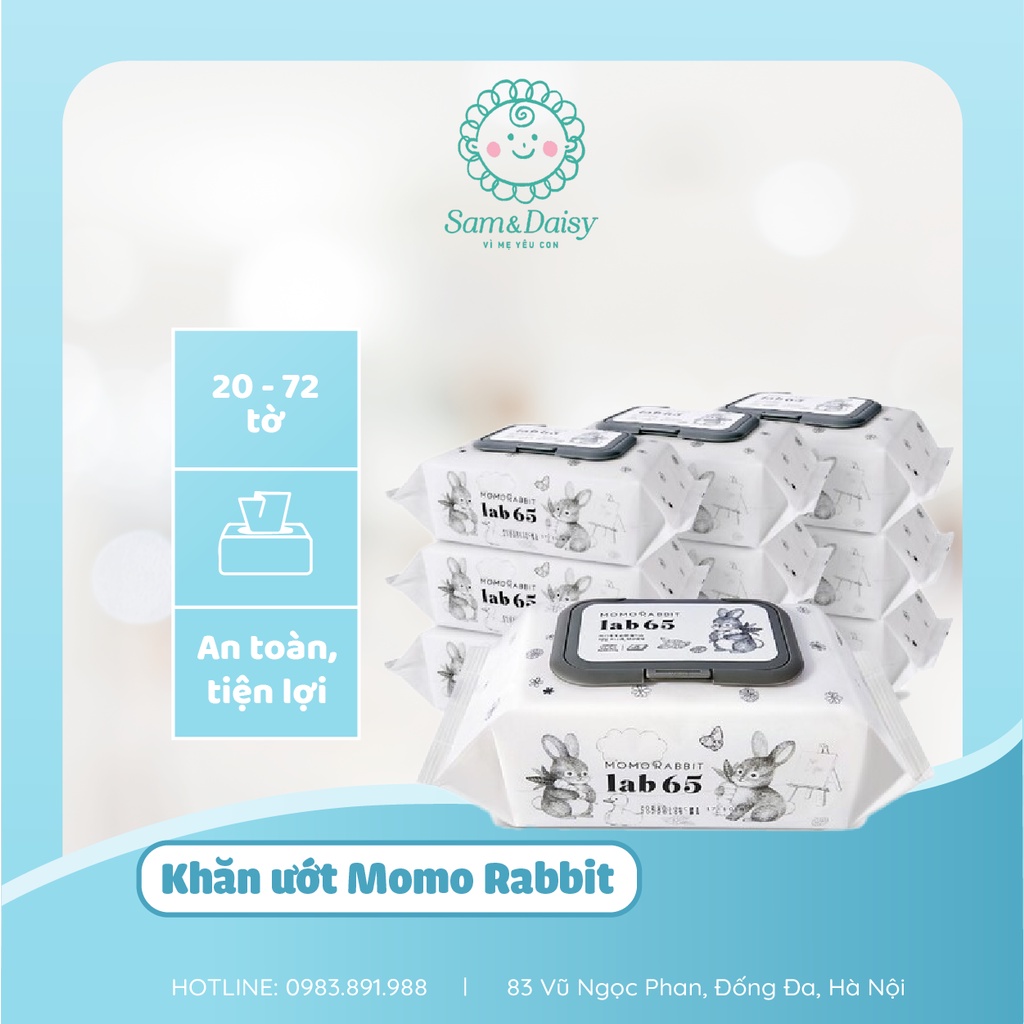 Khăn ướt Momo Rabbit 20 tờ/ 72 tờ