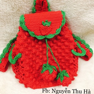 Bộ phụ kiện làm balo Dâu tây