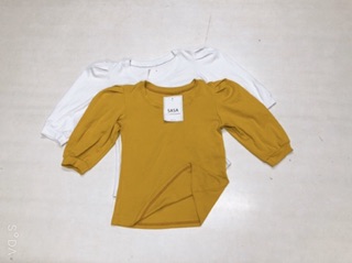 Áo thun cộc tay vai bồng chất zip