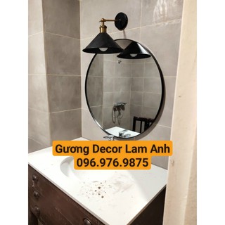 Gương Viền Thép tĩnh điện phôi Bỉ 5mm - D40,D50,D60cm - FULL PHỤ KIỆN, ĐA DẠNG MÀU SẮC