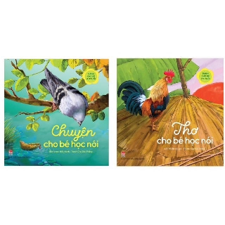 SÁCH] Combo 2 cuốn Thơ cho bé tập nói + Truyện cho bé tập nói (dành cho bé 0-3 tuổi)