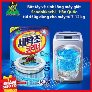 Combo 2 gói bột tẩy lồng máy giặt 450 gram