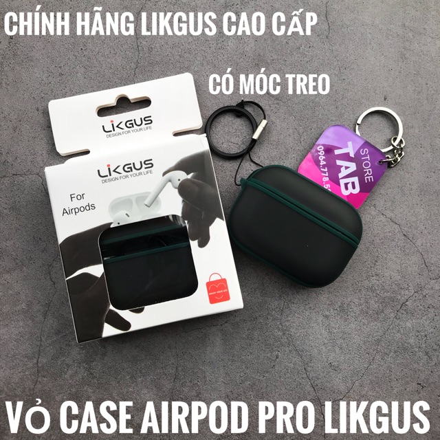 Vỏ Case Airpod Pro Chính Hãng Likgus - Nhám Chống Trầy Xước