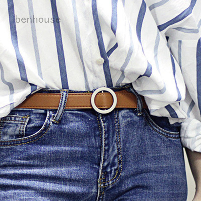 Thắt lưng khóa tròn thời trang nữ tính