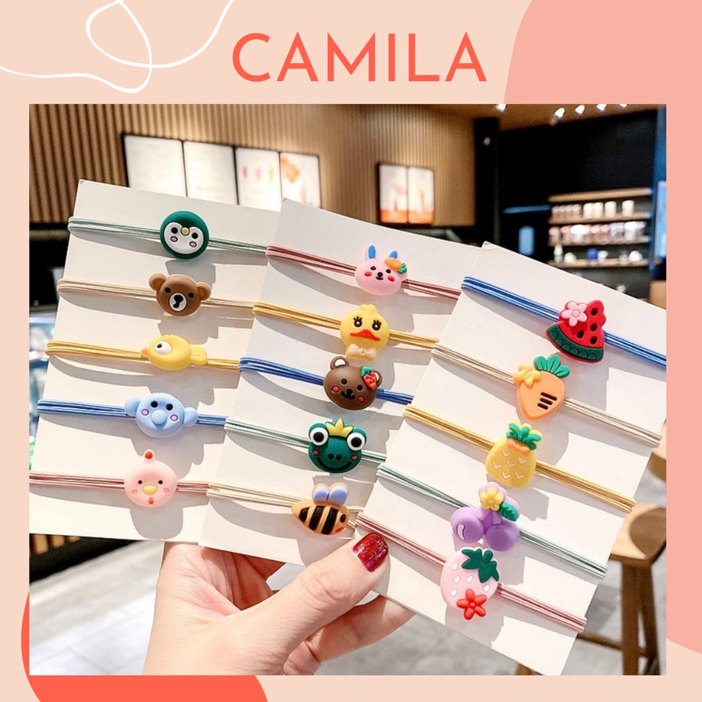 Dây buộc tóc hình thỏ/vịt/gấu đáng yêu cho nữ CAMILA D07