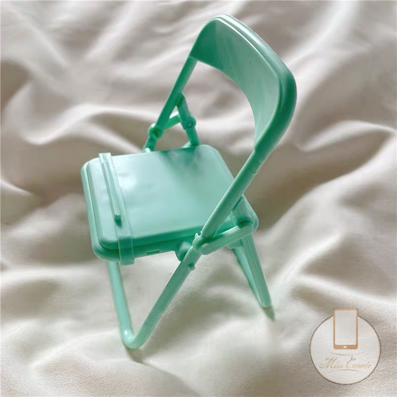 Giá đỡ điện thoại/ máy tính bảng hình chiếc ghế mini 4 màu macaron có thể điều chỉnh gấp gọn tiện dụng