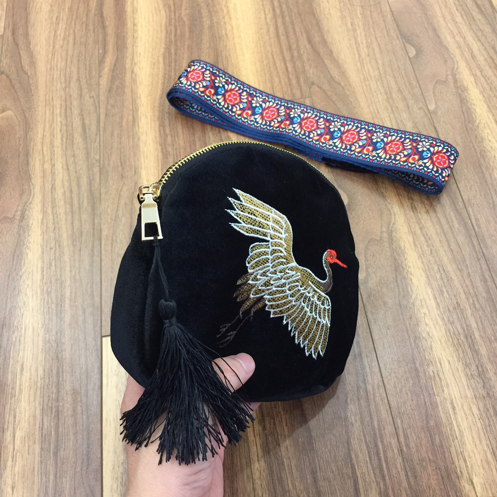 Túi thêu hình hạc cao cấp - T61 | BigBuy360 - bigbuy360.vn