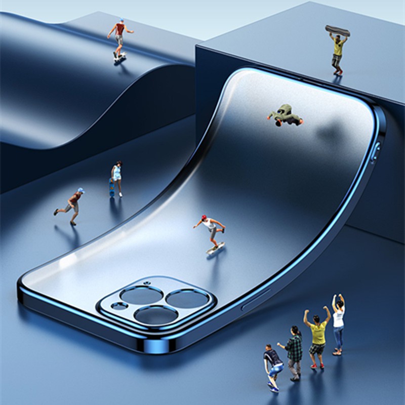 Ốp Lưng Trong Dẻo Mạ Màu cho iPhone 7 8 6 6s Plus X Xs Max Xr SE2 SE 2020